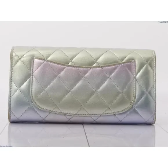 ❌❌SOLD❌❌Chanel Aurora Mermaid Matelasse Lambskin Long Wallet - Picture 2 of 14